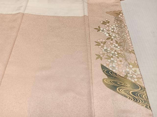 平和屋着物●豪華色留袖 草花文 暈し染め 金銀彩 正絹 逸品 AABK2128ph