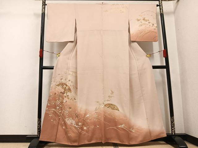 平和屋着物●訪問着 花籬文 暈し染め 金彩 正絹 逸品 AABK2130ph