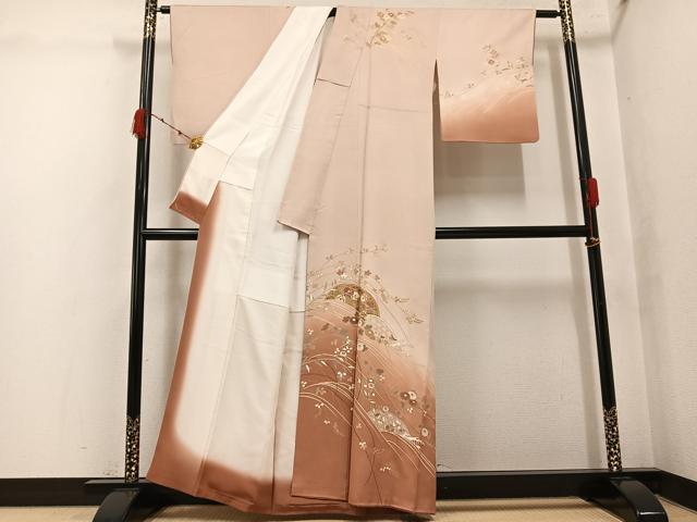 平和屋着物●訪問着 花籬文 暈し染め 金彩 正絹 逸品 AABK2130ph
