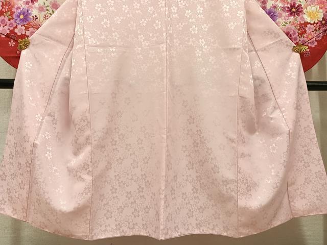 平和屋着物●小振袖 二尺袖 舞花文 暈し染め 金彩 洗える着物 AABK2136ph