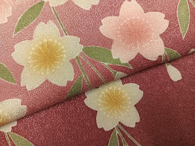 平和屋着物●小振袖 二尺袖 桜 暈し染め 洗える着物 AABK2137ph