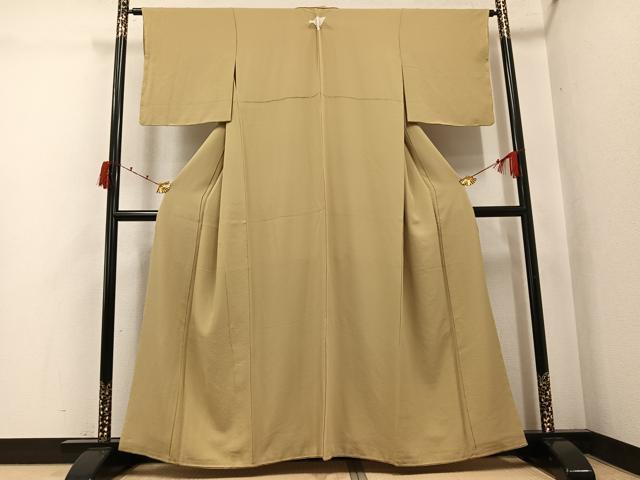 平和屋着物●上質な色無地 榛色 正絹 逸品 未使用 AABK2145ph
