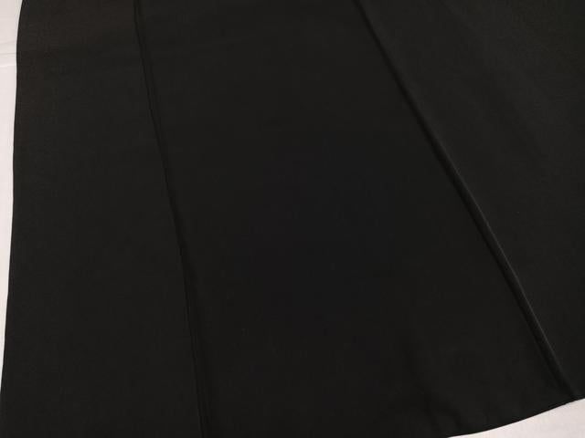 平和屋着物●男性 黒紋付 羽織セット キングサイズ 正絹 逸品 AABK2151ph