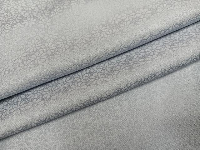 平和屋着物●上質な色無地 花地紋 灰青色 正絹 逸品 未使用 AABK2171ph