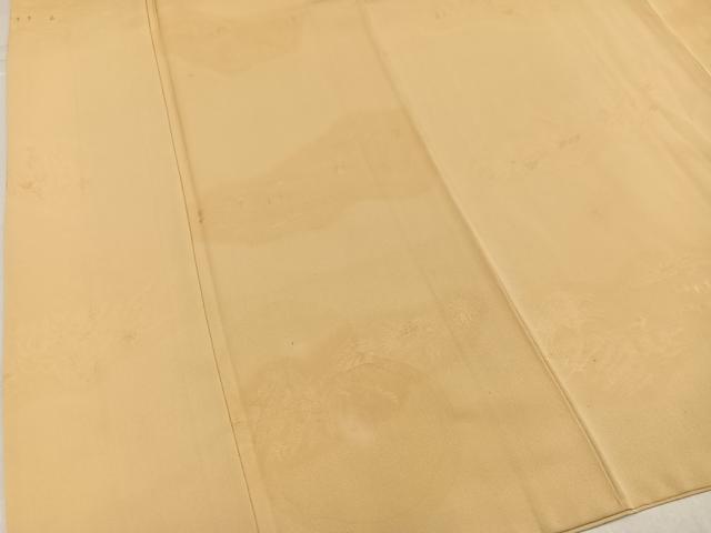 平和屋着物●上質な色無地 風景地紋 蜂蜜色 正絹 逸品 AABK2186ph