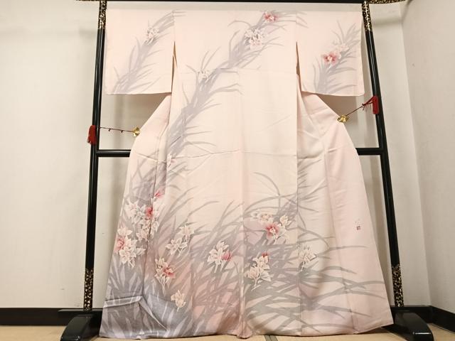 平和屋着物●訪問着 作家物 草花文 正絹 逸品 AABK2202ph
