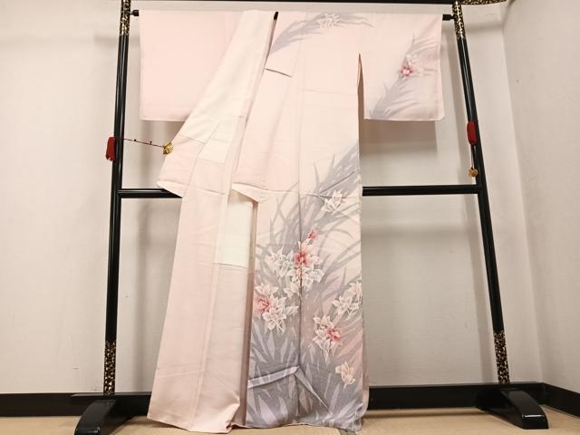 平和屋着物●訪問着 作家物 草花文 正絹 逸品 AABK2202ph