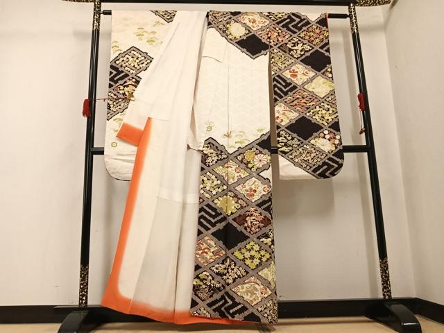 平和屋着物●豪華振袖 草花飛鳥宝尽くし 金彩 正絹 逸品 AABK2206ph