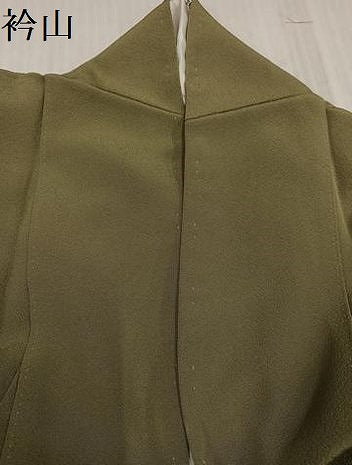 平和屋着物●上質な色無地 油色 正絹 逸品 AABK2238ph