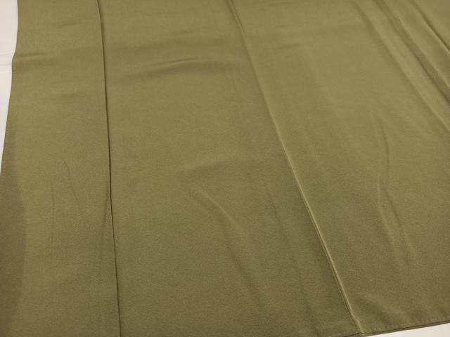 平和屋着物●上質な色無地 油色 正絹 逸品 AABK2238ph