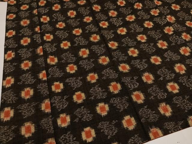平和屋着物●銀座 志ま亀 赤倉紬 抽象文様 証紙・たとう紙付き 正絹 逸品 AABK2251ph