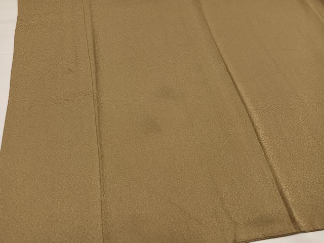 平和屋着物●上質な色無地 霞地紋 榛色 三越扱い 正絹 逸品 AABK2257ph