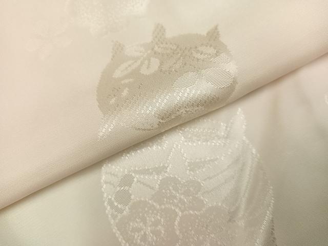 平和屋着物●振袖用長襦袢 無双仕立て 糸巻花地紋 暈し染め 正絹 逸品 AABK2276ph