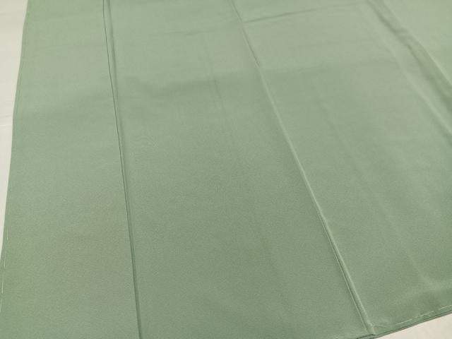 平和屋着物●上質な色無地 作家物 山葵色 正絹 逸品 未使用 AABK2278ph