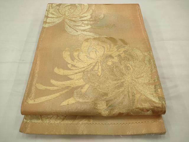 平和屋着物◎六通柄袋帯 乱菊 金糸 正絹 逸品 AABK2310pf