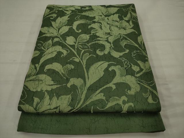 平和屋着物◎全通柄袋帯 更紗花文 正絹 逸品 AABK2338pf