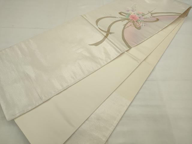 平和屋着物◎太鼓柄 京袋帯 唐織 花束文 金銀糸 正絹 逸品 AABK2361pf