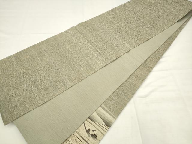 平和屋着物◎太鼓柄袋帯 すくい織 葡萄蔦草文 正絹 逸品 AABK2442pf