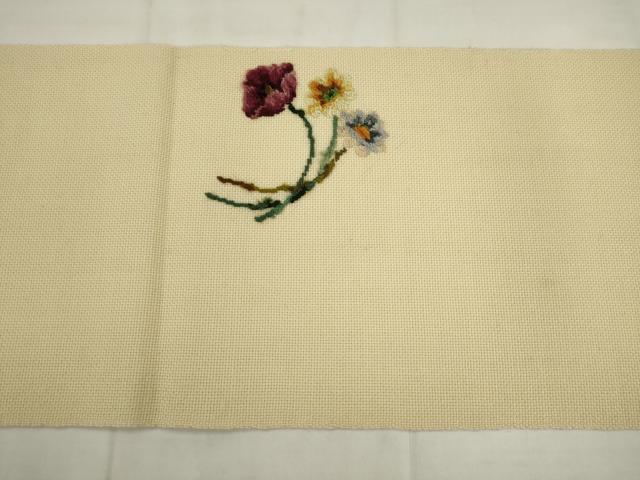 平和屋着物◎八寸名古屋帯 花束文 AABK2468pf