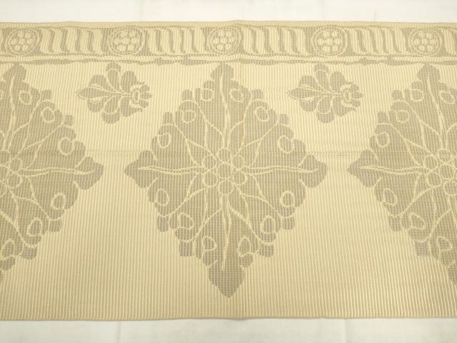 平和屋着物◎八寸名古屋帯 花菱文 正絹 逸品 AABK2472pf