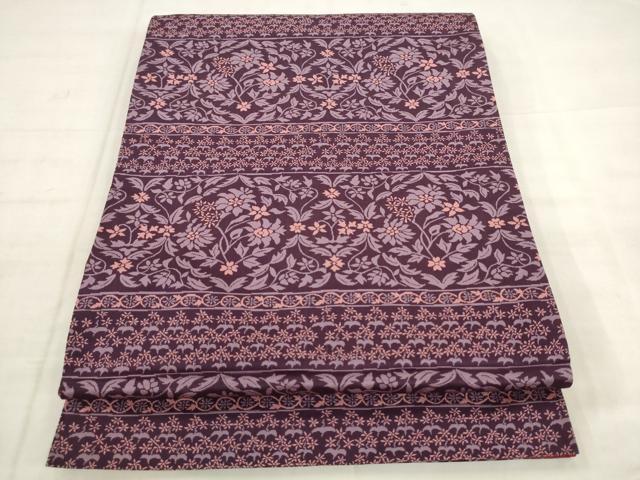 平和屋着物◎全通柄京袋帯 横段花文 正絹 逸品 AABK2555pf