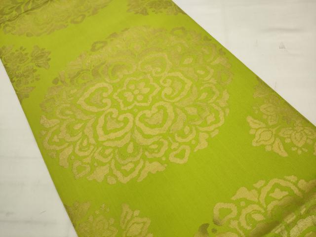 平和屋着物◎篠屋織物謹製 六通柄 本袋帯 飾花文 金糸 正絹 逸品 AABK2580pf