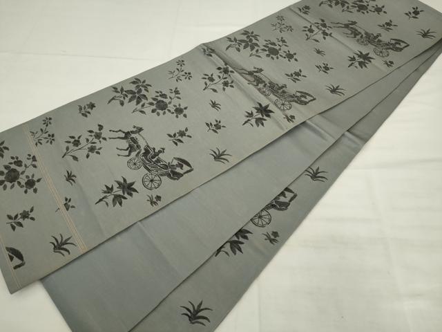 平和屋着物◎六通柄 本袋帯 馬車 AABK2597pf