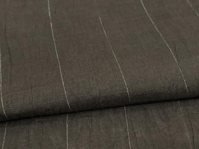 平和屋着物*夏物 男性 小千谷ちぢみ 縞 麻 逸品 AABK2604jd