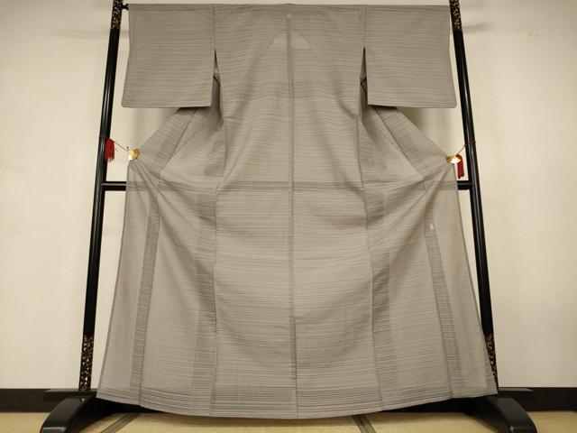 平和屋着物*夏物 銀座きしや 色無地 変わり絽 灰汁色 正絹 逸品 AABK2614jd