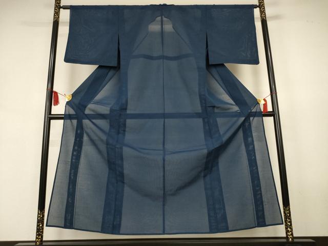 平和屋着物*夏物 色無地 笹紋紗 褐返色 AABK2615jd