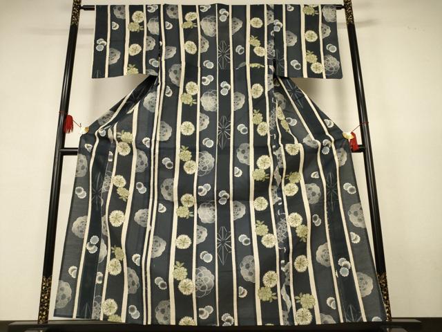 平和屋着物∴夏物 浴衣 綿絽 花間道 手縫い 綿 逸品 AABK2617jd