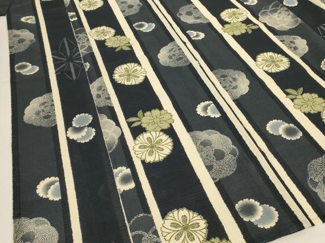 平和屋着物∴夏物 浴衣 綿絽 花間道 手縫い 綿 逸品 AABK2617jd