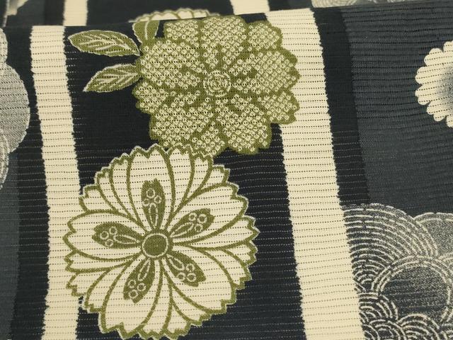 平和屋着物∴夏物 浴衣 綿絽 花間道 手縫い 綿 逸品 AABK2617jd