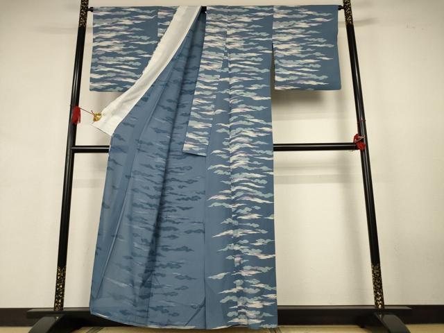 平和屋着物*夏物 世界的友禅作家 千地泰弘 小紋 絽 霞文 金彩 正絹 逸品 AABK2619jd