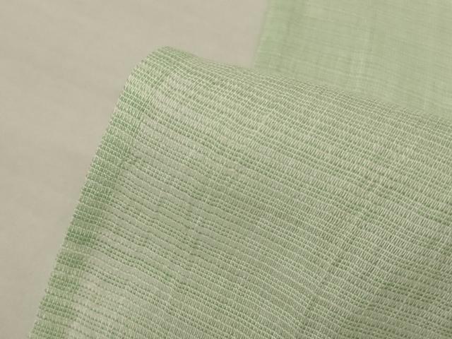 平和屋着物*夏物 上布 若芽色 くるり 麻 逸品 AABK2620jd