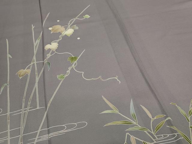 平和屋着物*夏物 訪問着 絽 友禅 流水蔦の葉文 暈し染め 正絹 逸品 AABK2622jd