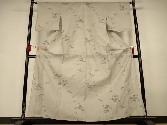 平和屋着物*夏物 小紋 紗 笹文 洗える着物 AABK2629jd