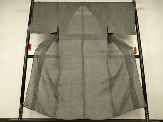 平和屋着物*夏物 男性 小千谷ちぢみ 縞 高島屋扱い キングサイズ 麻 逸品 AABK2631jd