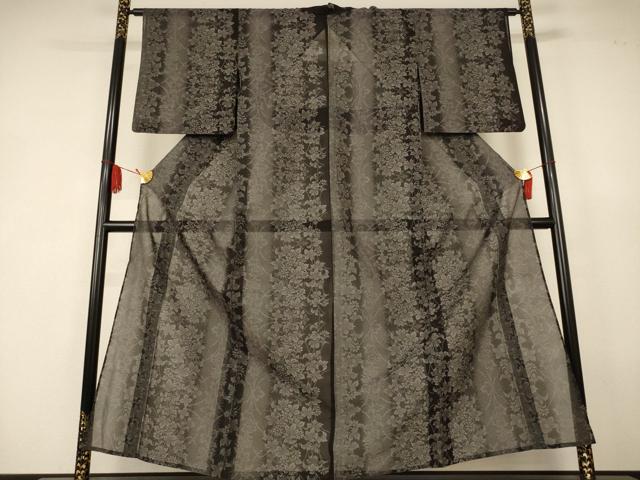 平和屋着物*夏物 本場大島紬 夏大島 花間道 正絹 逸品 AABK2635jd