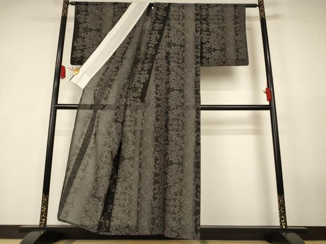 平和屋着物*夏物 本場大島紬 夏大島 花間道 正絹 逸品 AABK2635jd