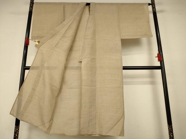 平和屋着物*夏物 男性 石川県指定無形文化財 能登上布 本麻手織上布 100亀甲 総詰め 麻 逸品 AABK2638jd