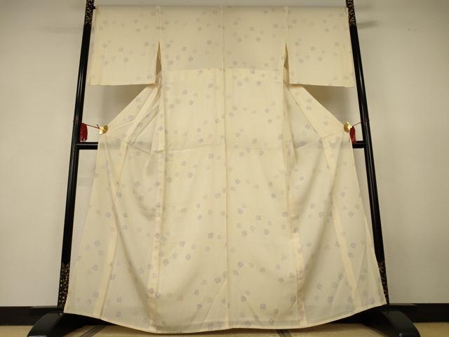 平和屋着物*夏物 小紋 絽 舞花文 暈し染め 正絹 逸品 AABK2640jd