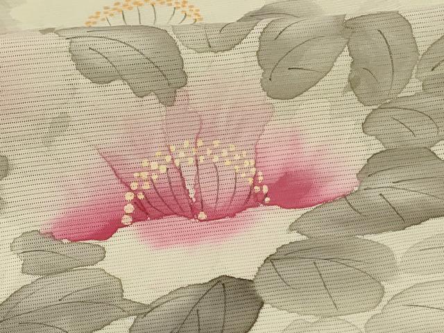 平和屋着物*夏物 訪問着 絽 手描き 草花文 正絹 逸品 AABK2641jd