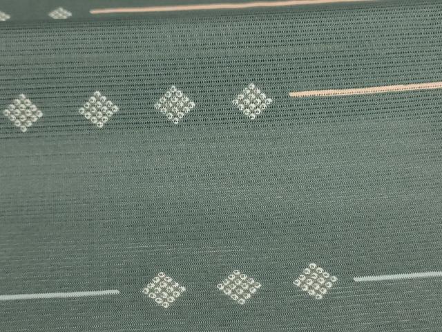 平和屋着物*夏物 小紋 絽 横段文 洗える着物 AABK2644jd