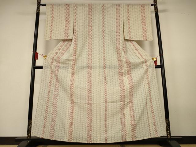 平和屋着物*夏物 小紋 絽 蝶 正絹 逸品 AABK2649jd