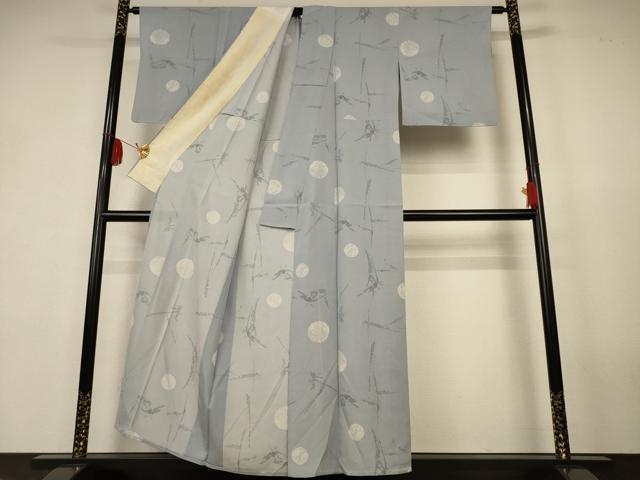平和屋着物*夏物 江戸小紋 絽 丸文 正絹 逸品 AABK2652jd