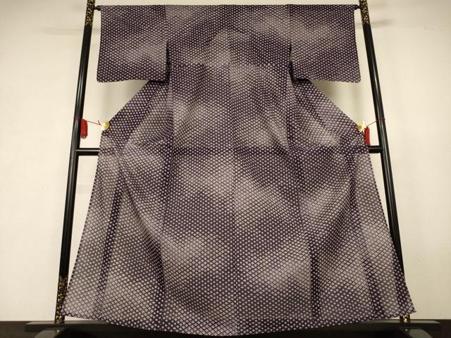 平和屋着物*夏物 小紋 絽 松葉文 洗える着物 AABK2676jd