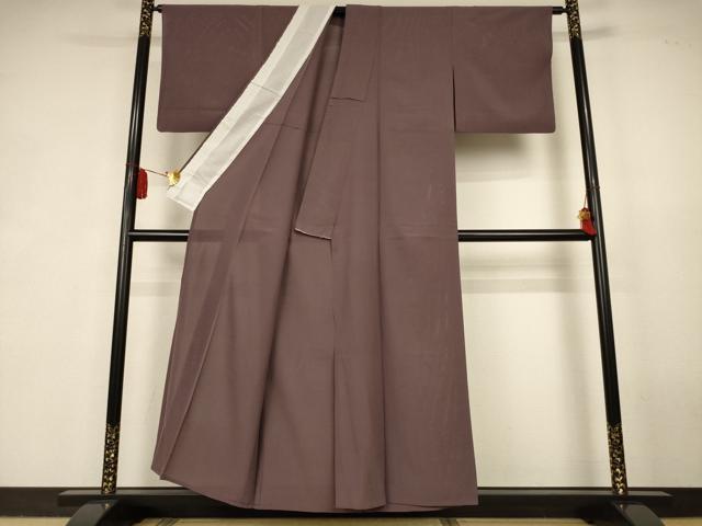 平和屋着物*夏物 色無地 絽 煤竹色 正絹 逸品 AABK2677jd