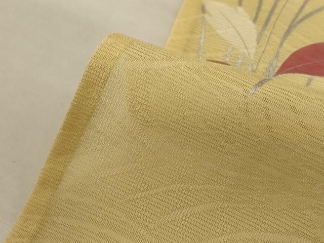 平和屋着物*夏物 訪問着 立波紋絽 枝花文 銀彩 正絹 逸品 AABK2679jd