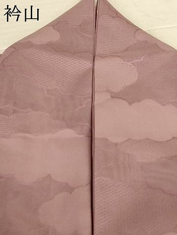 平和屋着物*夏物 色無地 雲取り紋紗 胡桃染色 正絹 逸品 AABK2686jd